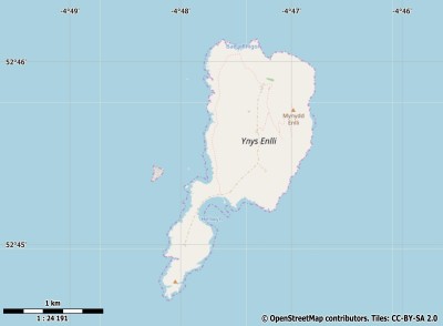 Bardsey Island kaart