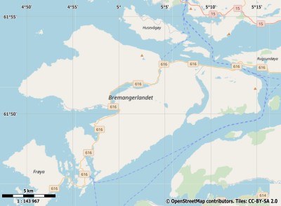 Bremangerlandet kaart