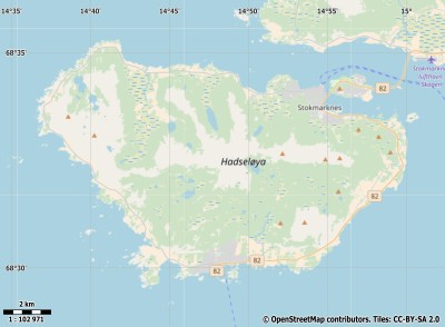 Hadseløya kaart
