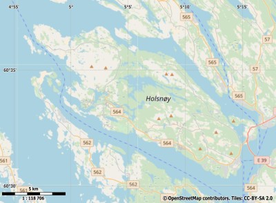 Holsnøy kaart