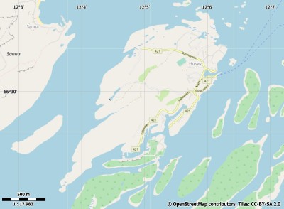 Husøya kaart