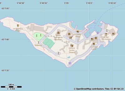 Bendor eiland kaart
