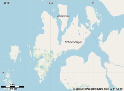 Rebbenesøya kaart