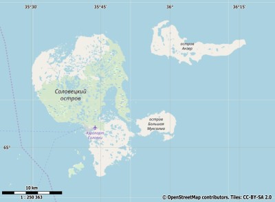 Solovetski-eilanden kaart
