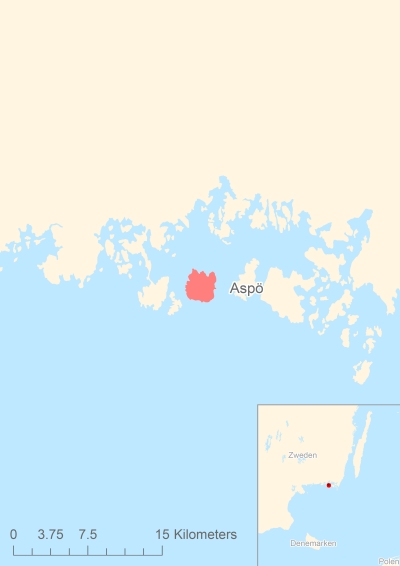 Ligging van het eiland Aspö in Europa