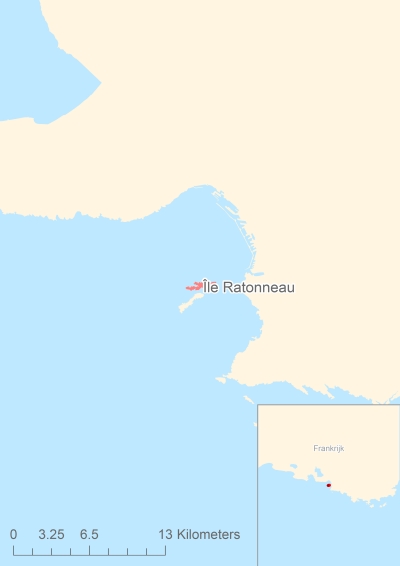 Ligging van het eiland Île Ratonneau in Europa