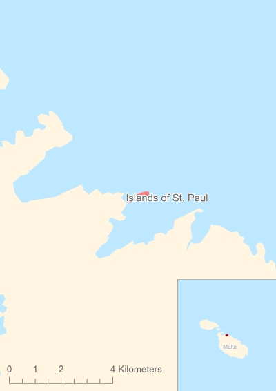 Ligging van het eiland Islands of St. Paul in Europa
