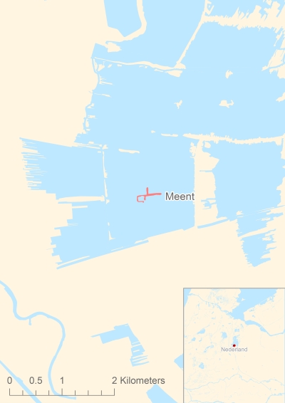 Ligging van het eiland Meent in Europa