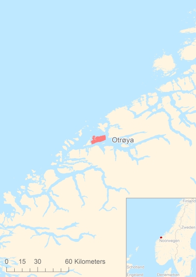 Ligging van het eiland Otrøya in Europa