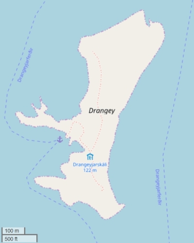 Drangey kaart