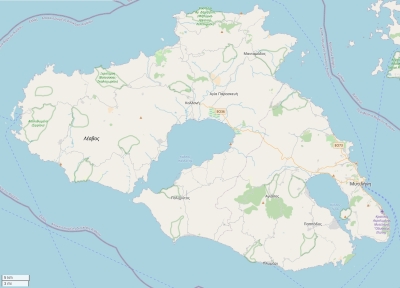 Lesbos kaart