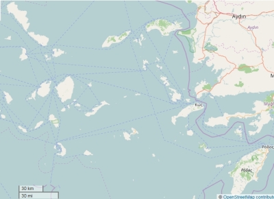 Zuid-Egeïsche Eilanden kaart