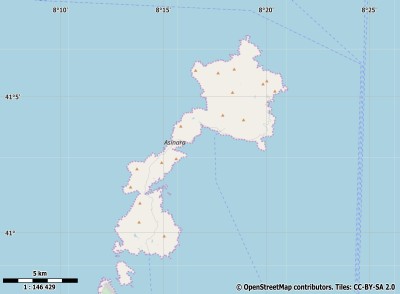 Asinara kaart