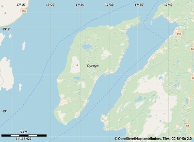 Dyrøya kaart