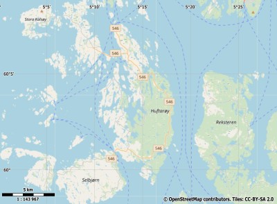 Huftarøy kaart