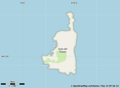Isola del Tinetto kaart