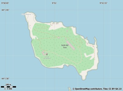 Isola del Tino kaart