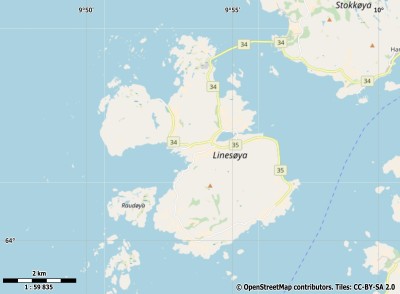 Linesøya kaart