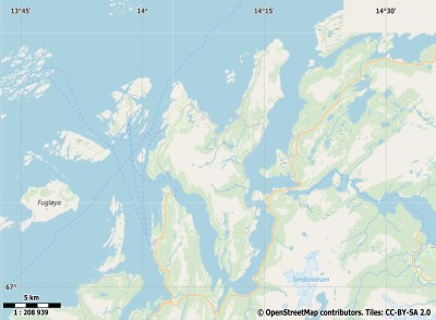 Sandhornøya kaart