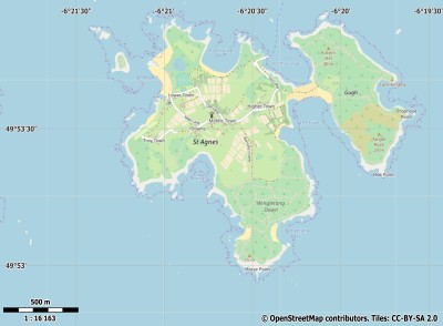 St Agnes kaart