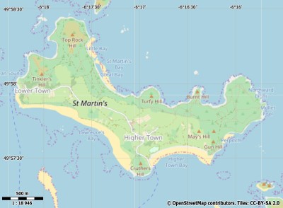St Martins kaart