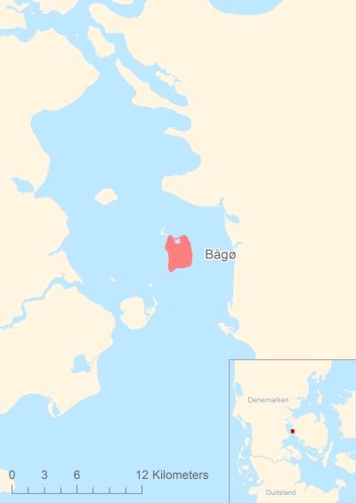 Ligging van het eiland Bågø in Europa