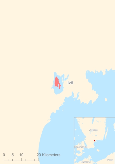 Ligging van het eiland Ivö in Europa
