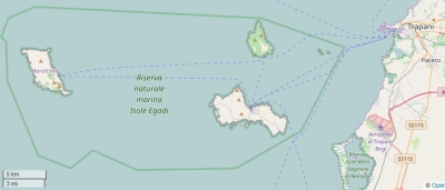 Egadische Eilanden kaart