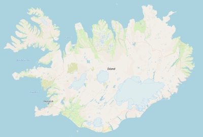 IJsland kaart