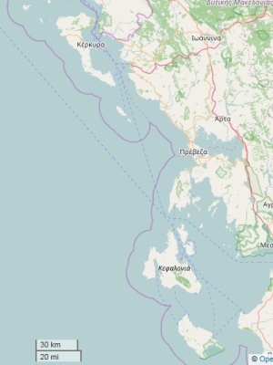 Ionische Eilanden kaart