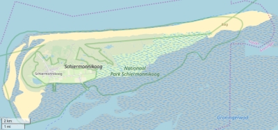 Schiermonnikoog kaart